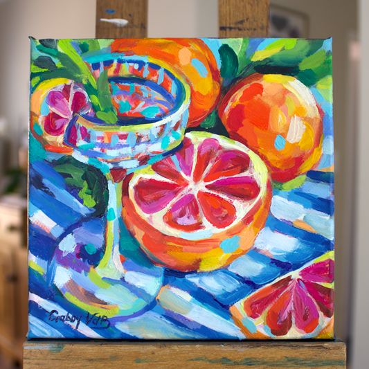 Blood Orange Cocktails | Original Oil Painting