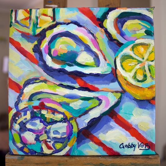 Oysters & Wine | Original Oil Painting